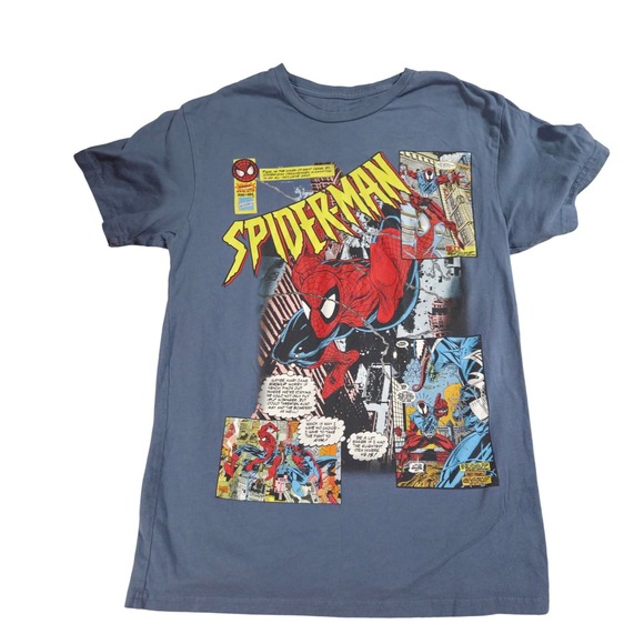 Marvel Other - Marvel Spider Man Comic Book T Shirt Men's Size Small Blue Graphic Tee